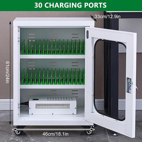 Rechargeable Mobile Phone Charging Cabinet, Aluminum Alloy Mobile Phone Cabinet, Portable Mobile Phone Storage Box, Mobile Phone Safe for Company Conference Room,12Slots in Saudi Arabia