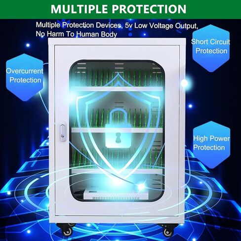 Rechargeable Mobile Phone Charging Cabinet, Aluminum Alloy Mobile Phone Cabinet, Portable Mobile Phone Storage Box, Mobile Phone Safe for Company Conference Room,12Slots in Saudi Arabia