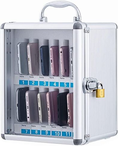 60 Slots Phone Storage Cabinet, Wall-Mounted Phone Storage Box with Independent Lock and Handle, Phone Organizer for Classroom, Factory, Meeting Room (36) in Saudi Arabia