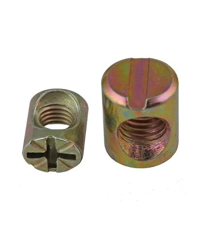 Stainless Steel Barrel Cylindrical Pin，Cross Hole M6 M8 Cross Dowel Slotted Barrel Nuts Pack of 5/10/20/50pcs(5pcs,M8x17(Slotted Zinc)) in Kuwait