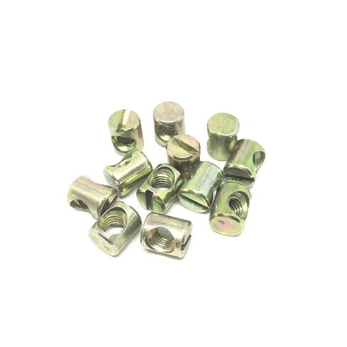 Stainless Steel Barrel Cylindrical Pin，Cross Hole M4 M5 M6 M8 Barrel Nuts Cross Dowel Slotted Furniture Fittings Pack of 100(M6x15-10pcs) in Saudi Arabia