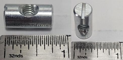 (100) مسامير متقاطعة/صواميل أسطوانية - 1/4-20 20 مم × 10 مم CNC مطلي بالزنك in Kuwait