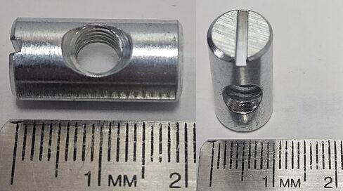 (100) مسامير متقاطعة/صواميل أسطوانية - 1/4-20 20 مم × 10 مم CNC مطلي بالزنك in Kuwait
