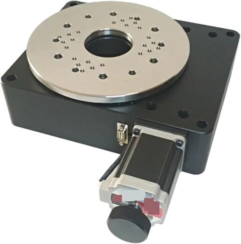 Motorized Rotary Positioning Stage PT-GD204 high-Precision Electric Rotary Table 360 Degree Rotation, Worm Gear, indexing Plate, Size 100mm Ratio 180:1 in Saudi Arabia