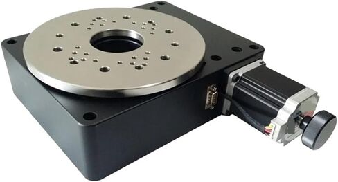 Motorized Rotary Positioning Stage PT-GD204 high-Precision Electric Rotary Table 360 Degree Rotation, Worm Gear, indexing Plate, Size 100mm Ratio 180:1 in Saudi Arabia