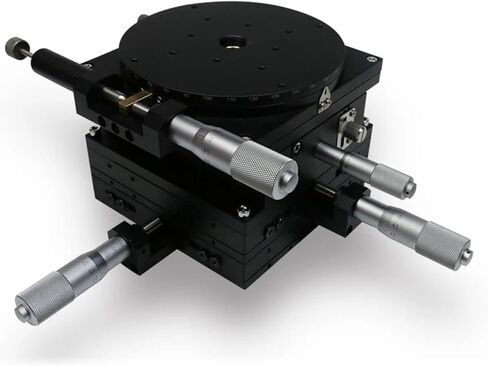 Motorized Rotary Positioning Stage XYZR Four-axis Stage XYZR125-C Manual fine-Tuning Guide Platform LTP125-R-2 Rotary Table, Load: 49N (5kgf) in Saudi Arabia