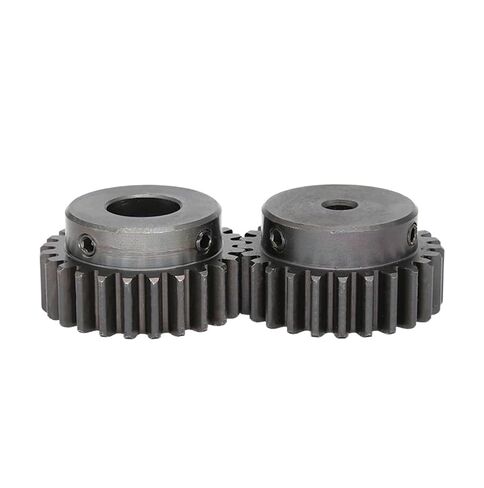 Steel Heavy Duty Motor Pinion Gear Cylindrical Gear 1.5M-23T/24T Bore 6mm Teeth Thickness 12 Mm Blackening Carbon Steel Gears for Transmission(1.5M23T) in Saudi Arabia