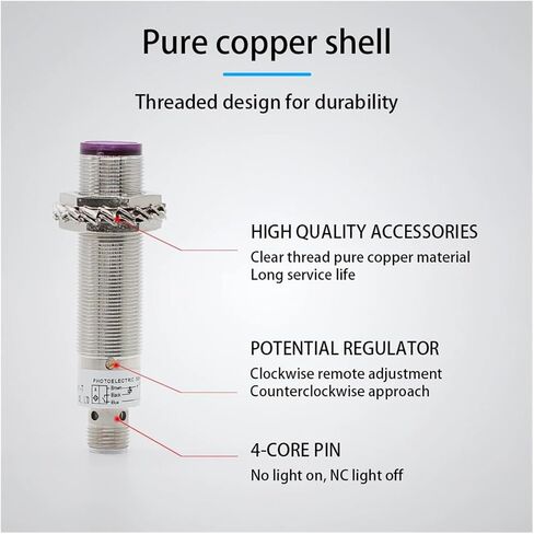 M18 MH18 photoelectric Sensor with Connector Diffuse Reflector Through-Beam Proximity Switch(Reflectory 2 Meter-01,NPN NC) in Saudi Arabia
