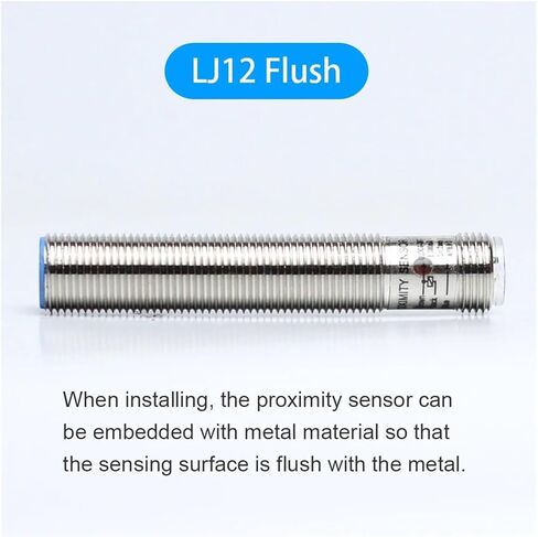 IP65 M12 inductive Proximity Sensor NPN PNP DC10-30V 4-pin Connection Cylindrical Metal Proximity Switch LJ12A3 Series(Llj12a3-8-f 4mm,PNP NO -P1-T) in Saudi Arabia