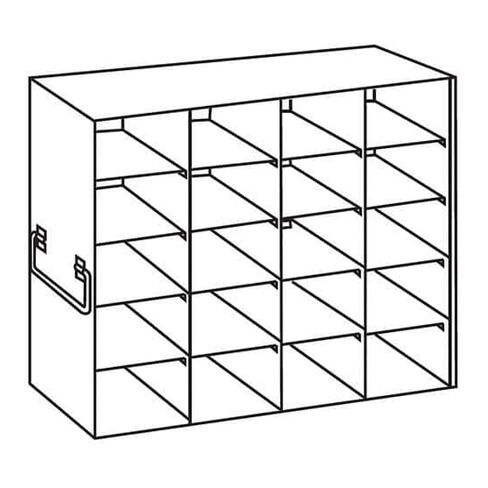 Argos Technologies RFS2545A Upright Freezer Rack for 25-Place Slide Box, Capacity 20 Box, 14 4/5" Length, 7 7/10" Height, 5 7/10" Width in Saudi Arabia