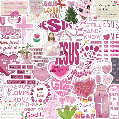 50 PCS ملصقات مسيحية ملهمة ، ملصقات Bible Bible المضادة للماء لزجاجات الماء محمول Scrapbook Planner ، ملصق ديني للكتاب المقدس للأخضر للهدايا القائمة على الإيمان البالغين in Kuwait
