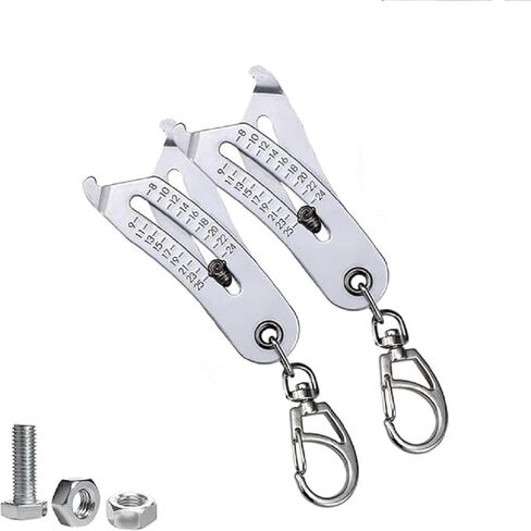 2PCS Portable Precision Thread Size Checker Keychain,Mini Bol Thead Size Finder Tool, Nut and Bolt identifier Thread Gauge Keychain for Automotive, Mechanical & DIY Use | Fast Accurate Measurement in Saudi Arabia