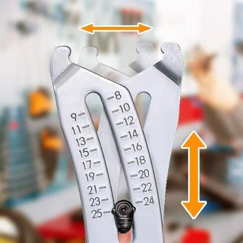 2PCS Portable Precision Thread Size Checker Keychain,Mini Bol Thead Size Finder Tool, Nut and Bolt identifier Thread Gauge Keychain for Automotive, Mechanical & DIY Use | Fast Accurate Measurement in Saudi Arabia