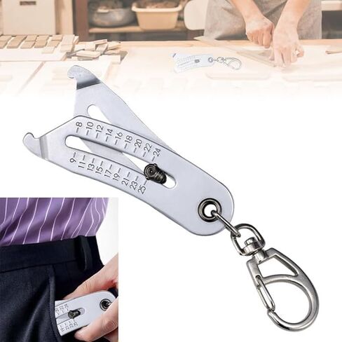2PCS Portable Precision Thread Size Checker Keychain,Mini Bol Thead Size Finder Tool, Nut and Bolt identifier Thread Gauge Keychain for Automotive, Mechanical & DIY Use | Fast Accurate Measurement in Saudi Arabia
