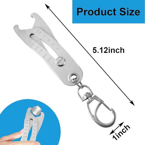 2Pcs Portable Bolt Size Finder Keychain, Thread Checker & Identifier for Nuts Bolts, Portable Measuring Device with Dual Scale for Fast Accurate Measurement in Saudi Arabia