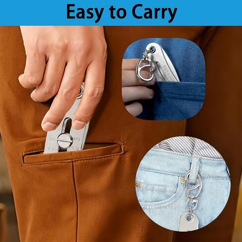 2Pcs Portable Bolt Size Finder Keychain, Thread Checker & Identifier for Nuts Bolts, Portable Measuring Device with Dual Scale for Fast Accurate Measurement in Saudi Arabia