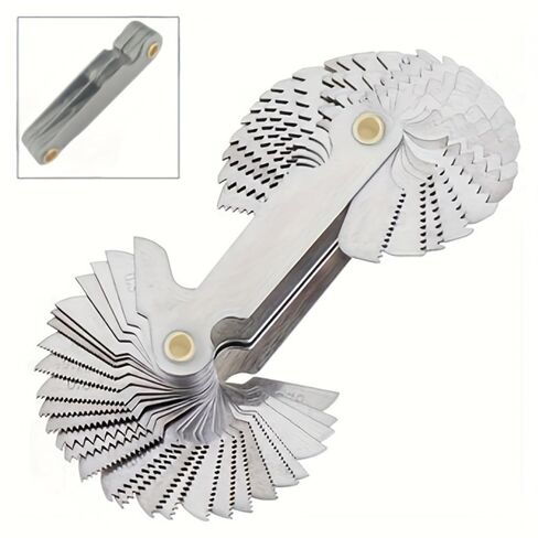 58pcs Metric & Imperial Screw Thread Pitch Gauge - Perfect for Measuring Tools in Saudi Arabia