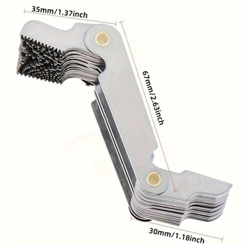 58pcs Metric & Imperial Screw Thread Pitch Gauge - Perfect for Measuring Tools in Saudi Arabia