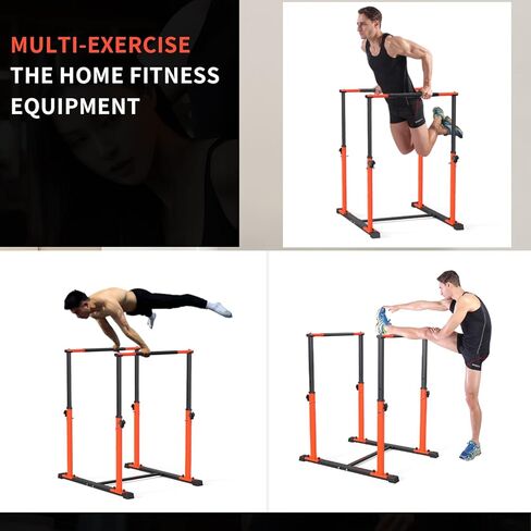 محطة Dip Bar للتمارين الرياضية واللياقة البدنية، شريط Dip Bar 3 مستويات قابل للتعديل لارتفاع الغمس بوزن 400 رطل، محطة غمس للتمارين الرياضية لكامل الجسم in Kuwait