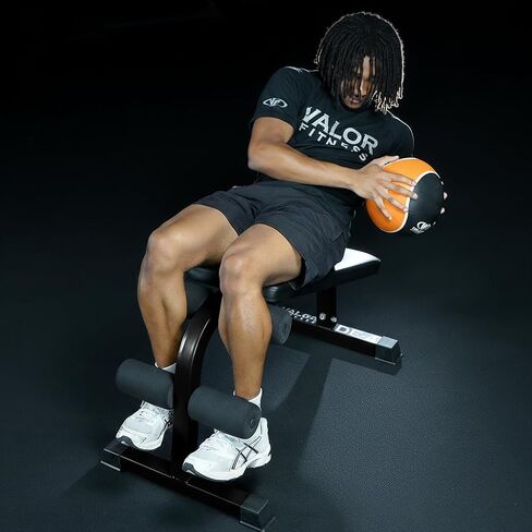 Valor Fitness Decline Sit-Up Bench for Ab Workouts – Heavy Duty Abdominal Slant Board for Crunches, Core Training, Russian Twists, Ab Raises – 650 lb Max Weight – Adjustable Fit – Home Gym Bench in Kuwait