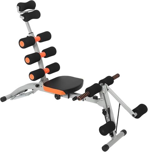 Multifunctional Ab Machine, Adjustable Sit Up Bench, Core Workout Bench for Abdominal Training, Foldable Home Gym Fitness Equipment with Ergonomic Back Support, Full Body Exercise in Saudi Arabia