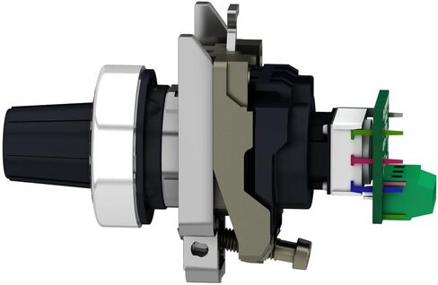 Schneider Electric XB4BD912R10K Harmony XB4 Complete Potentiometer Analog Control for Industrial Machinery, Fits 22mm Openings, Metal in Saudi Arabia