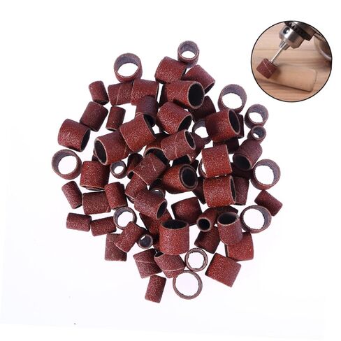 102pcs Sanding Drum Bands Set for Nail Drill Kit 80 Grit Sleeves for Rotary Tools Compatible for Nail Art and Woodworking in Saudi Arabia