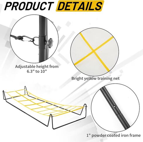 Soulchen 17 x 5 ft Running Ropes/Agility Ladder Soccer Footwork Training Net Adjustable Height Speed Ladder Basketball Football Soccer Training Equipment Fitness Workout Equipment for Youth Adults in Saudi Arabia