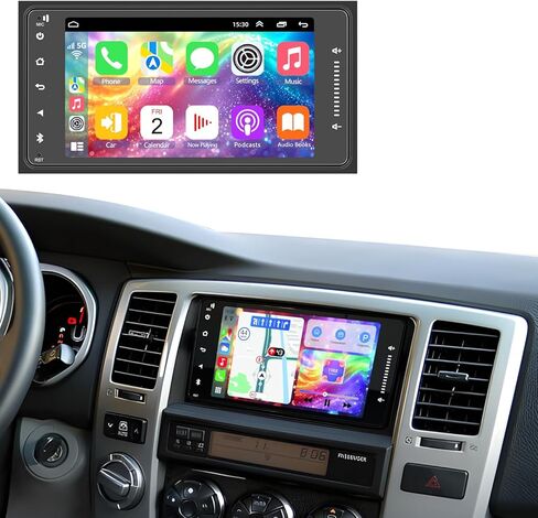 Android 13 Car Radio for Toyota Highlander2008 2009 2010 2011 2012 2013,4+64GB,10.2Inch IPS Touch Screen Highlander stereo with Wireless CarPlay & Android Auto, Bluetooth/WiFi/GPS/FM/SWC+Backup Camera in Kuwait