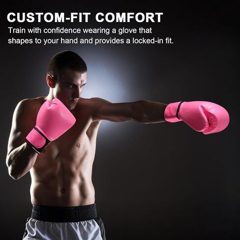 Junkin 6 Pcs Boxing Set 1 Pair of 16oz Gloves and 4 Pcs 118 in Hand Wraps for Adult Boxing Training Shockproof Gloves Training Beginner Practice Muay Thai Kickboxing Gift in Saudi Arabia