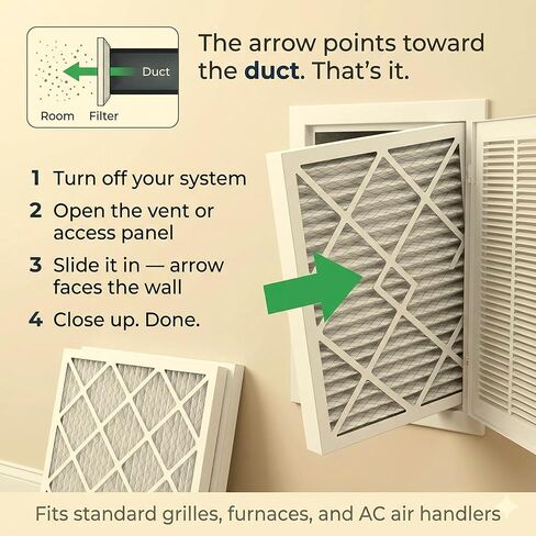 Aerostar 16x25x5 MERV 8-3 Count - High Efficiency Pleated HVAC, Furnace & Air Conditioner Filters - Removes Dust, Lint, Mold & Allergy-Causing Pollen in Kuwait