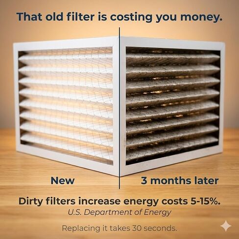 Aerostar 16x25x5 MERV 8-3 Count - High Efficiency Pleated HVAC, Furnace & Air Conditioner Filters - Removes Dust, Lint, Mold & Allergy-Causing Pollen in Kuwait