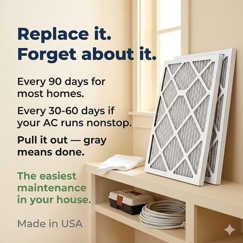 Aerostar 16x25x5 MERV 8-3 Count - High Efficiency Pleated HVAC, Furnace & Air Conditioner Filters - Removes Dust, Lint, Mold & Allergy-Causing Pollen in Kuwait