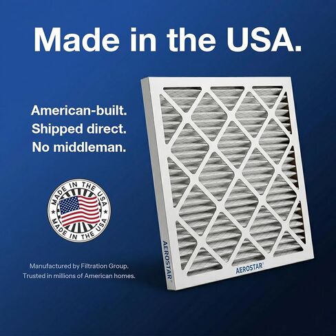 Aerostar 16x25x5 MERV 8-3 Count - High Efficiency Pleated HVAC, Furnace & Air Conditioner Filters - Removes Dust, Lint, Mold & Allergy-Causing Pollen in Kuwait