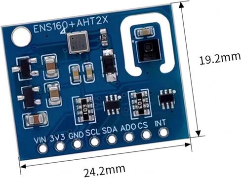1 قطعة ENS160+AHT21 وحدة استشعار جودة الهواء والبيئة - الغازات المتعددة، TVOC، eCO2، اكتشاف درجة الحرارة والرطوبة مع I2C/SPI in Kuwait