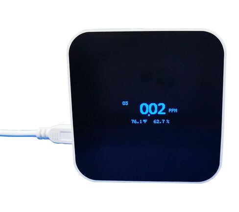 جهاز مراقبة غاز الأوزون منخفض المستوى لسطح المكتب، مقياس أوزون O3 0-10 جزء في المليون، كاشف غاز الأوزون، دقة 0.01 جزء في المليون، إنذار مرئي ومسموع in Kuwait