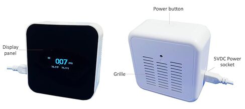 جهاز مراقبة غاز الأوزون منخفض المستوى لسطح المكتب، مقياس أوزون O3 0-10 جزء في المليون، كاشف غاز الأوزون، دقة 0.01 جزء في المليون، إنذار مرئي ومسموع in Kuwait