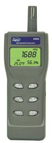 Supco IAQ55 Handheld Indoor Air Quality Monitor Measure CO2 Level Dew Point Wet Bulb Temperature Humidity and air Temperature in Saudi Arabia
