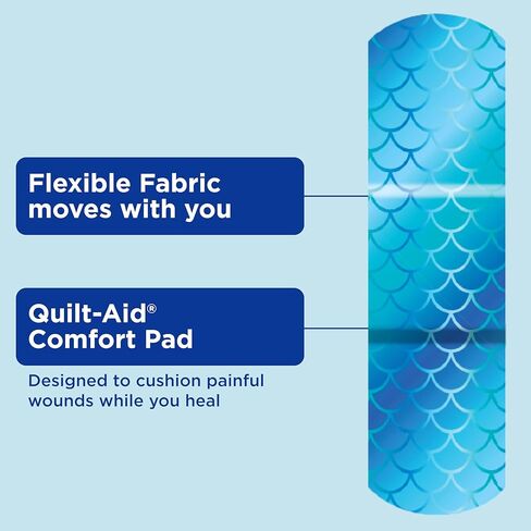 BAND-AID Brand Flexible Fabric Adhesive Bandages, Comfortable Flexible Protection & Wound Care for Minor Cuts & Scrapes, First Aid Bandage with a Magic Shimmer Design, Assorted Sizes, 40 ct in Saudi Arabia