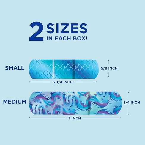 BAND-AID Brand Flexible Fabric Adhesive Bandages, Comfortable Flexible Protection & Wound Care for Minor Cuts & Scrapes, First Aid Bandage with a Magic Shimmer Design, Assorted Sizes, 40 ct in Saudi Arabia