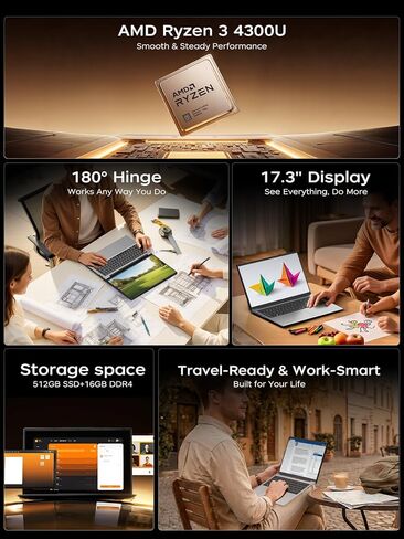 جهاز كمبيوتر محمول 15.6-in AMD RYZEN-7 5700U Windows Laptop 16GB DDR4 512GB NVME SSD ، AMD أجهزة الكمبيوتر المحمولة WIFI 6 مدخلات HDMI TYPE-C 3.5 ملم كاميرا ويب USB 3.2 Windows 11 Pro Office Laptops Schools Schools in Kuwait