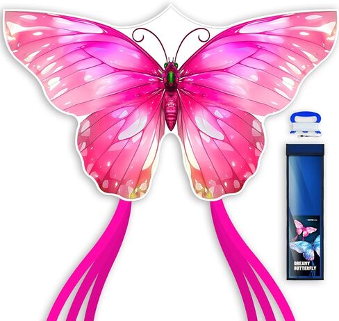 Colorful Butterfly Kite,Easy to Fly Large Outdoor Kite for Kids & Adults, Beach & Park Toys with Durable Nylon, Family Fun Activities in Kuwait