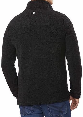HI-TEC Men’s Thermo Fleece ¼ Zip Pullover Sweater, Black, Medium in Saudi Arabia