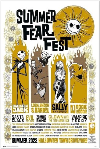 Grupo Erik - Nightmare قبل عيد الميلاد الصيف Fear Fest Poster - Disney Poster in Kuwait