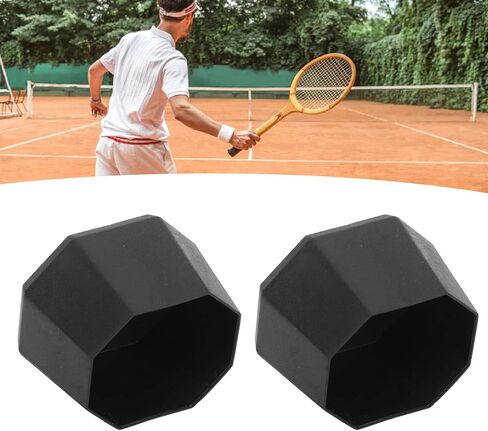 مضرب تنس بعقب غطاء نهاية قبعات 2 قطعة مضرب تنس بعقب غطاء تنس مضرب تنس سيليكون نهاية غطاء لمضرب كرة المضرب الأسود in Kuwait