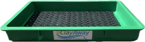 ClayAway - Tennis Court Shoe Cleaning Tray, Sand and Clay Removal - Green with Black Mat in Saudi Arabia