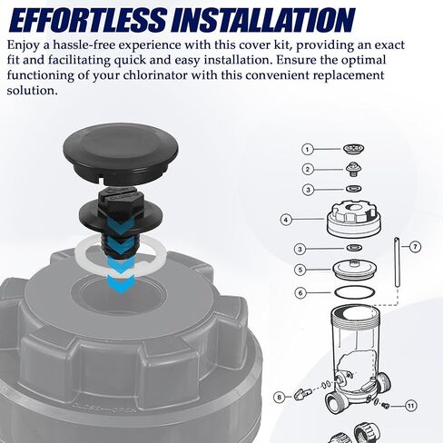 برغي الاحتفاظ بغطاء CLX200EGA مع غسالات منزلقة وقطع غيار غطاء مركزي لهايوارد - يناسب نماذج وحدة التغذية الكيميائية للكلور هايوارد CL200 CL220، ملحقات حمام السباحة بغطاء برغي الاحتفاظ in Kuwait