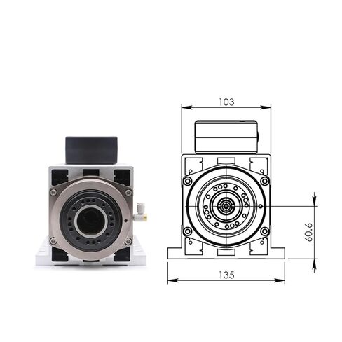 6.0kw Automatic Tool Change Spindle 220v / 380v air Cooling GDL60-30-24Z(220v) in Saudi Arabia