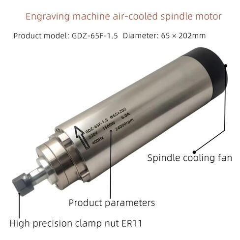 1.5 kW air-Cooled 24,000 RPM CNC Motor Spindle high Speed GDZ-80F-1.5-ER11 in Saudi Arabia