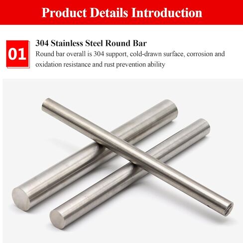 4 Pcs 304 Round Rods Solid Shaft Rods 500Mm Suitable for DIY Craft Model,Diameter 4.5mm(Diameter 4.5mm) in Saudi Arabia
